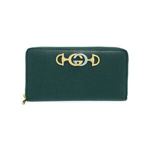 Gucci Zumi Leather Zip Around Wallet Long